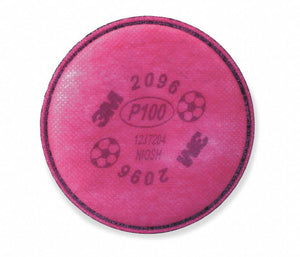 3M Particulate Filter 2096 P100 w, Nuisance Level Acid Gas Relief - 2/PK