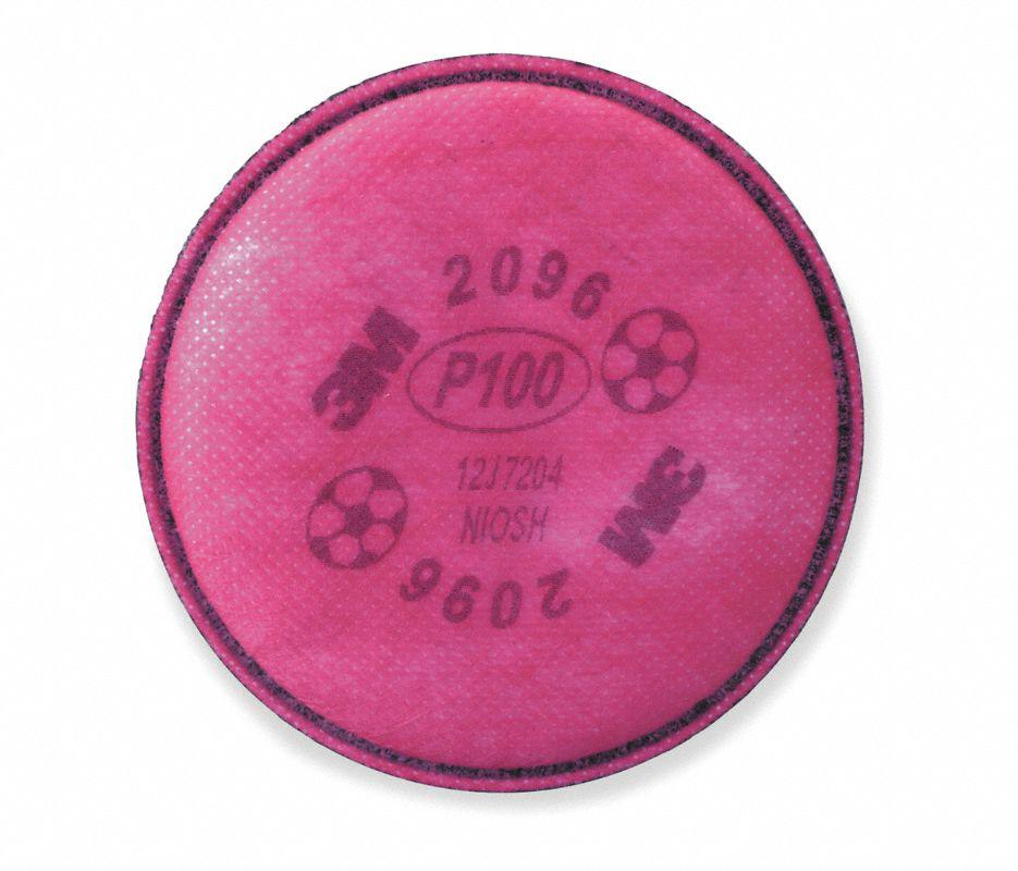 3M Particulate Filter 2096 P100 w, Nuisance Level Acid Gas Relief - 2/PK