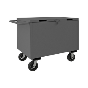 Durham 4STHC-SM-3060-6MR-95 4 Sided Solid Box Truck, Hinged Cover, 60 X 30