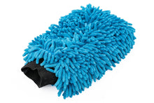 Load image into Gallery viewer, Blue Chenille Microfiber Knobby Wash Mitt with Elastic Cuff, Tagless and Lint-Free