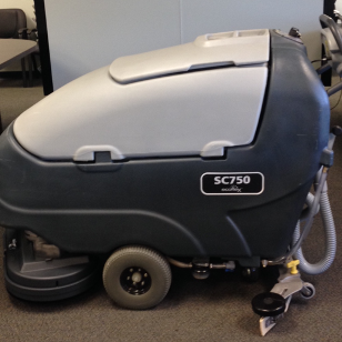 Refurbished Advance SC750™ 26D Walk-Behind Floor Scrubber Four 242 Ah wet batteries, EcoFlex™, shelf charger, pad holders