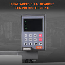 Load image into Gallery viewer, MechMaxx 1.5‘’ Spindle Bore Metal Lathe Machine with DRO 8'' x 16'' High Precision Brushless Motor Mini 1.5HP Benchtop 0-2500 RPM Variable Speed Metal Working Machine 1.5‘’ Spindle Bore Small Lathe wi