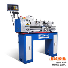 Load image into Gallery viewer, MechMaxx 1.5‘’ Spindle Bore Metal Lathe Machine with DRO 10'' x 30'' High Precision Benchtop 0-2000 RPM Variable Speed Metal Working Machine 1.5HP Small Lathe without Stand 1030VD