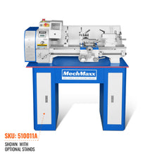 Load image into Gallery viewer, MechMaxx 10'' x 22'' Industrial Metal Lathe Machine High Precision Benchtop 1.5HP Brushless Motor 0-2000 RPM Variable Speed Metal Working Machine Small Lathe without Stand 1022V
