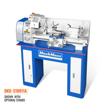 Load image into Gallery viewer, MechMaxx 10'' x 22'' Industrial Metal Lathe Machine High Precision Benchtop 1.5HP Brushless Motor 0-2000 RPM Variable Speed Metal Working Machine Small Lathe without Stand 1022V