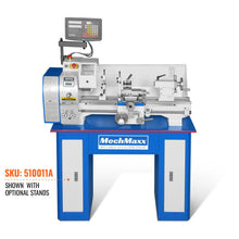 Load image into Gallery viewer, MechMaxx 10'' x 22'' Industrial Metal Lathe Machine with DRO High Precision Benchtop 1.5HP Brushless Motor 0-2000 RPM Variable Speed Metal Working Machine Small Lathe without Stand 1022VD