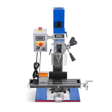 Load image into Gallery viewer, MechMaxx 6"x20'' Benchtop Mill Drill Machine, Variable Speed, R8 Spindle, 1 HP, 110V, Brushless Motor Compact Milling Drilling Tool for Garage Shop, DIY Metalworking without Stand VM18L