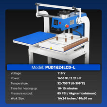 Load image into Gallery viewer, MechMaxx 16x24 Inch Commercial Pneumatic Dual Platen Heat Press - Infrared Positioning Auto Lift Sublimation Transfer Machine with Full Touch LCD Screen (110V 2.2HP)