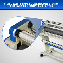 Load image into Gallery viewer, MechMaxx 65" Wide Format Full-Auto Cold &amp; Heat Assisted Pneumatic Laminator Machine with 4 Trimmers, Max Speed 40ft/min, 63" Max Width, 1.1" Max Thickness, Infrared Heating, Digital Control Pneumatic 
