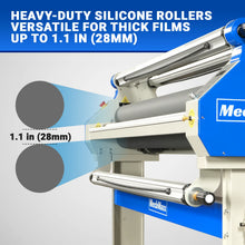 Load image into Gallery viewer, MechMaxx 65" Wide Format Full-Auto Cold &amp; Heat Assisted Pneumatic Laminator Machine with 4 Trimmers, Max Speed 40ft/min, 63" Max Width, 1.1" Max Thickness, Infrared Heating, Digital Control Pneumatic 