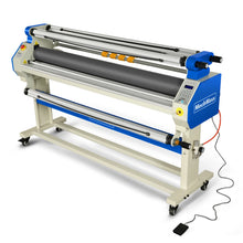 Load image into Gallery viewer, MechMaxx 65" Wide Format Full-Auto Cold &amp; Heat Assisted Pneumatic Laminator Machine with 4 Trimmers, Max Speed 40ft/min, 63" Max Width, 1.1" Max Thickness, Infrared Heating, Digital Control Pneumatic 