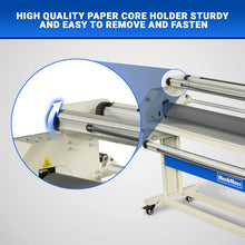Load image into Gallery viewer, MechMaxx 65" Wide Format Full-Auto Cold &amp; Heat Assisted Pneumatic Laminator Machine with 4 Trimmers, Max Speed 40ft/min, 63" Max Width, 1.1" Max Thickness, Infrared Heating, Digital Control Pneumatic 