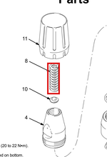 Load image into Gallery viewer, Graco 501511 Spring, Compression - highlighted in parts diagram