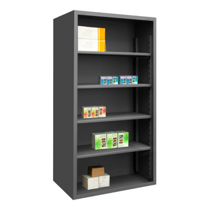 Durham 5019-4S-95 Enclosed Shelving, 12 Gauge, 4 Shelves, 60 X 24 X 72