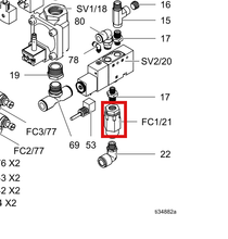 Load image into Gallery viewer, Graco 503080 Valve, Flow Control, Air - highlighted in parts diagram