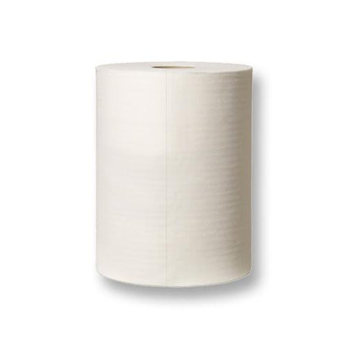 Tork® 510137 Centerfeed Cleaning Cloth, 9.84 in Dia x 416.67 ft L x 12.6 in W Roll, 500, Spunlace, White, 1 Plys