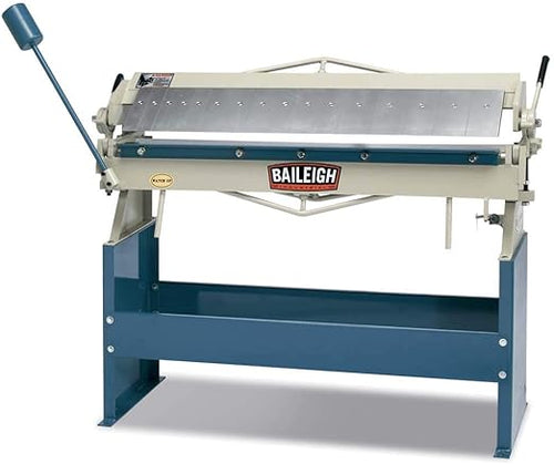 Baileigh Industrial - Heavy Duty Manually Operated Box and Pan (Finger) Brake, 10' Length, 16 Gauge Mild Steel Capacity