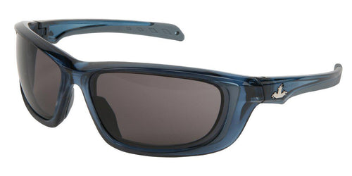 MCR Safety UD1 Series, Gray lens, Crystal Blue Frame, MAX6™ Superior Anti-Fog Coating 1/EA