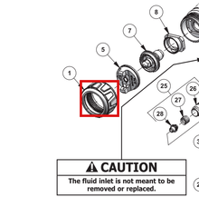 Load image into Gallery viewer, Binks 54-6211 AIR CAP RETAINING RING ASSEMBLY -- Ref 1, Trophy Touch-Up Gun Manual 77-3042 EN [ English ]