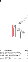 Load image into Gallery viewer, Graco 556765 Tube Fitting - 2-Piece 37Â° Flare Male Elbow, 3/8 Tube Size x 1/4 Pipe thread, Steel - highlighted in parts diagram