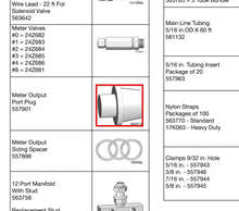 Load image into Gallery viewer, Graco 557901 Plug, Meter, Output - highlighted in parts diagram