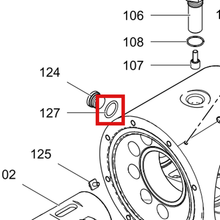 Load image into Gallery viewer, Graco 558730 O-Ring, Viton - item 127 highlighted in the Graco 334189EN-S parts diagram