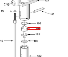 Load image into Gallery viewer, Graco 560233 Spacer, .995 Id X .500 Lg - highlighted in parts diagram