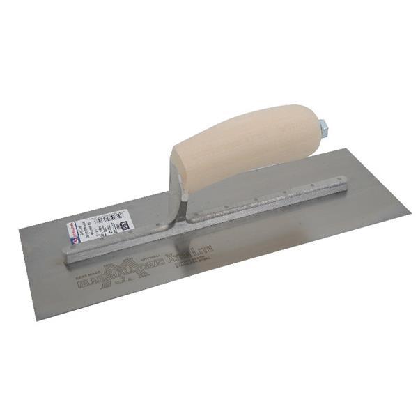 Marshalltown 12BSS Drywall Trowels Stainless Steel 12 In (305 Mm) 4 1⁄2 In (114 Mm) Curved Wood