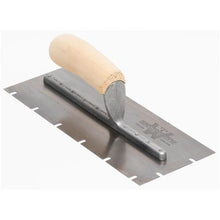 Load image into Gallery viewer, Marshalltown 5704SS 11 X 4 1/2 SS Notched Trowel;3/16 X 3/8 X 1 3/4 UWood Handle (6/Pack)