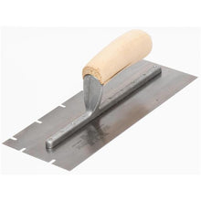Load image into Gallery viewer, Marshalltown 5704S 11 X 4 1/2 Notched Trowel3/16 X 3/8 X 1 3/4 UWood Handle (6/Pack)