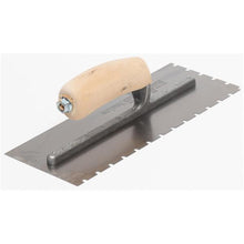 Load image into Gallery viewer, Marshalltown 5705SS 11 X 4 1/2 SS Notched Trowel;3/16 X 3/16 X 5/8 UWood Handle (6/Pack)