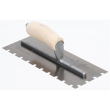 Load image into Gallery viewer, Marshalltown 5707S 11 X 4 1/2 Notched Trowel5/16 X 5/16 X 3/4 UWood Handle (6/Pack)