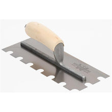 Load image into Gallery viewer, Marshalltown 5708S 11 X 4 1/2 Notched Trowel5/8 X 5/8 X 1 UWood Handle (6/Pack)