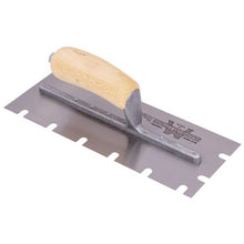 Load image into Gallery viewer, Marshalltown 5709S 11 X 4 1/2 Notched Trowel3/8 X 1/2 X 1 1/2 UWood Handle (6/Pack)