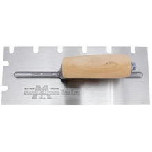 Load image into Gallery viewer, Marshalltown 5709S 11 X 4 1/2 Notched Trowel3/8 X 1/2 X 1 1/2 UWood Handle (6/Pack)