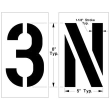Load image into Gallery viewer, NewStripe Individual Letter &amp; Number Stencils
