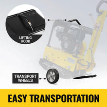 Load image into Gallery viewer, MechMaxx 5.8 HP Reversible Plate Compactor with Wheel Kit and Extension Plates, 5625 lb Centrifugal Force, PC150Z
