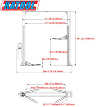 Load image into Gallery viewer, Katool KT-M110 11000 lbs. Clear Floor Two Post Lift