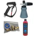 Load image into Gallery viewer, PF22 Wide Mouth Foam Cannon Kit with Nickel Plated Brass Spray Gun, Soap and QC Couplers