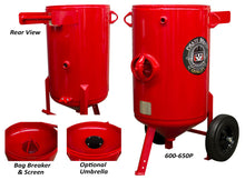 Load image into Gallery viewer, Pirate Brand 600-650P Vessel, Portable, 6.5 Cu. Ft. (185 Liters), 150 PSI (10.3 Bar), 110* Cone Bottom, 7-1/2" Clearance, 24" Dia, Includes: Handway Assembly, Pop-Up, Pop-Up Gasket, Screen &amp; Bag Breaker