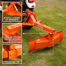 Load image into Gallery viewer, MechMaxx 60" Heavy Duty 6-Way Rear Blade 3 Point Hitch Tractor Attachment, RB60SE