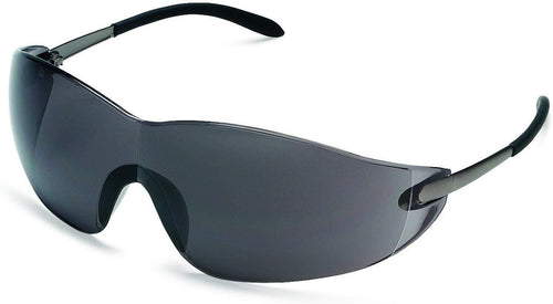 MCR Safety S2112AF Blackjack Safety Glasses with Chrome Metal Temple and Gray Anti-Fog Lens - 1/EA