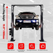 Load image into Gallery viewer, Katool KT-AM120SD 12000 lbs. Clear Floor Two Post Lift, Direct Drive, Assym Arms