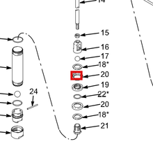 Load image into Gallery viewer, Graco 620836 Washer, Piston, Packing - highlighted in parts diagram