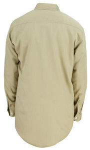 MCR Flame Resistant (FR) Work Shirt Max Comfort Material 88% Cotton 12% Nylon Tan - 1EA