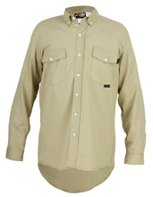 Load image into Gallery viewer, MCR Flame Resistant (FR) Work Shirt Max Comfort Material 88% Cotton 12% Nylon Tan - 1EA