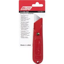 Load image into Gallery viewer, Marshalltown 015-001 K-799 Deluxe "Fixed Blade" Utility Knife w/3 blades (24/Pack)