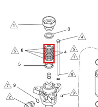 Load image into Gallery viewer, Graco 687056 Packing, Vee, Graphite/tfe Dura - highlighted in parts diagram