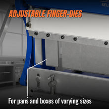 Load image into Gallery viewer, MechMaxx 40-inch 3-in-1 Pan and Box Brake – Slip Roll, Shear, Bending Machine for Sheet Metal, 20 Gauge Mild Steel, Adjustable Fingers, Heavy Duty, Metalworking, Fabrication, Rolling, Bending MMCB4020