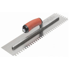 Load image into Gallery viewer, Marshalltown 709SD Ntch Trowel-1/4 X 3/8 X 1/4 SQ-DuraSoft Hdle (4/Pack)